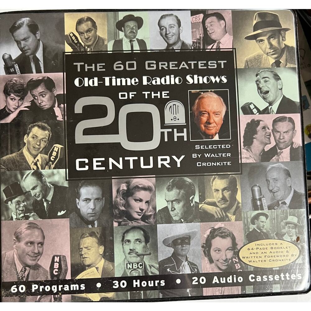Walter Cronkite's 60 Greatest Old-Time Radio Shows of the 20th Century Cassette